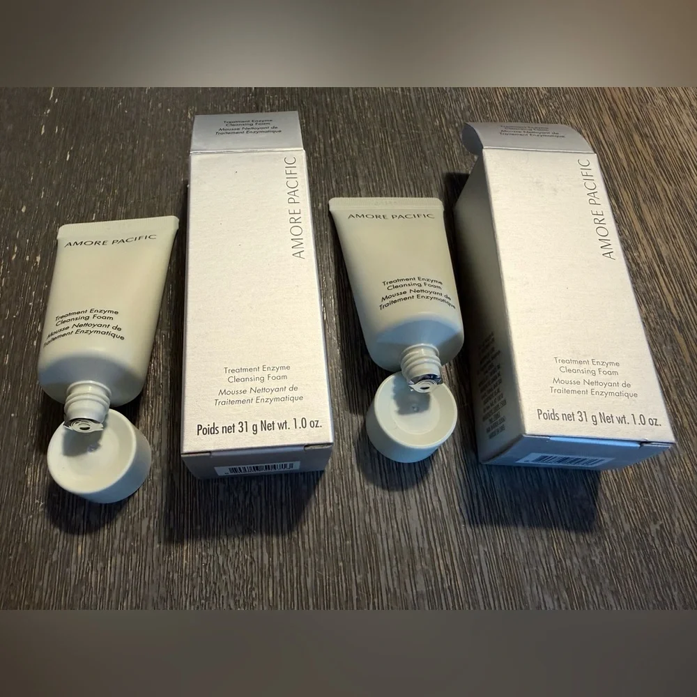 2 x Amore Pacific Treatment Enzyme Cleansing Foam DELUXE travel size 1 oz